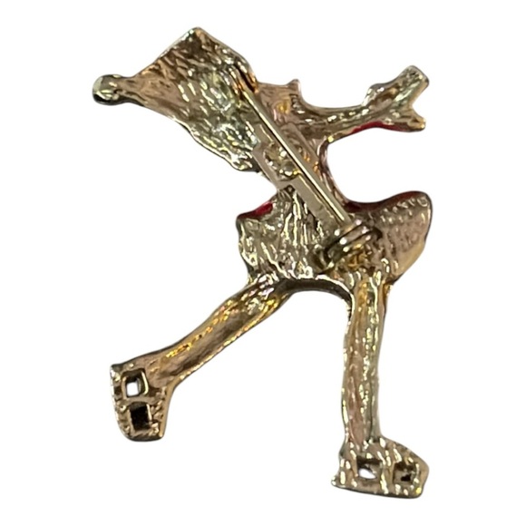 ⛸️✨ Vintage Enamel Skating Girl Brooch ✨⛸️ - Picture 3 of 3